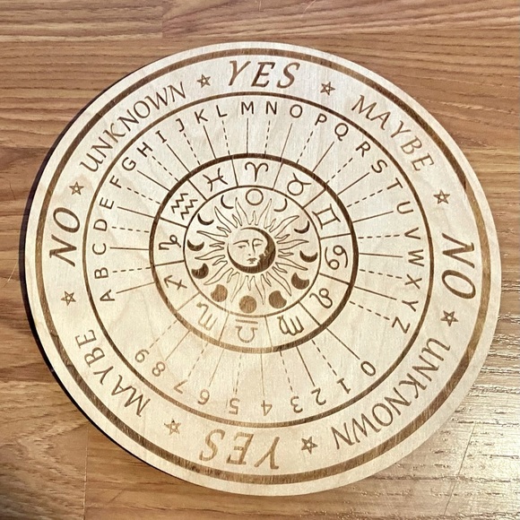 Year of the Wheel Wooden Board and Real Chakra Crystal Pendulum! - Picture 3 of 4